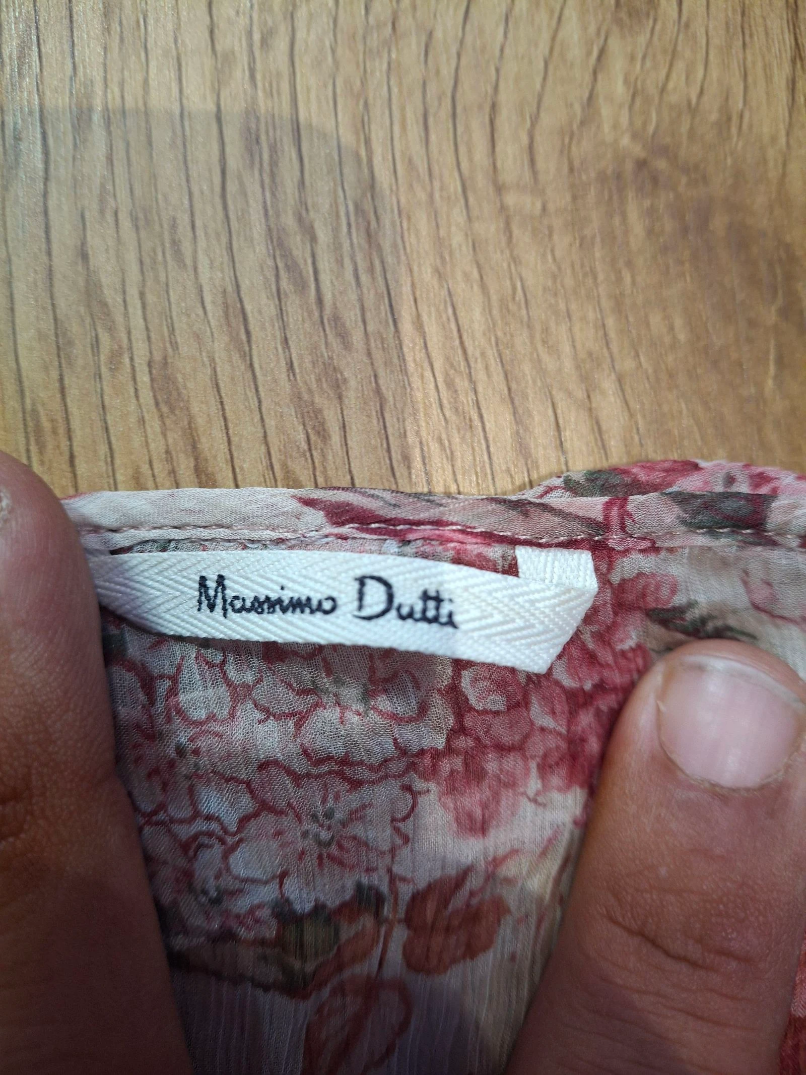 Vestido midi de seda/gasa Massimo Dutti – Estampado Floral Vintage (Tamanho M) – photo 5